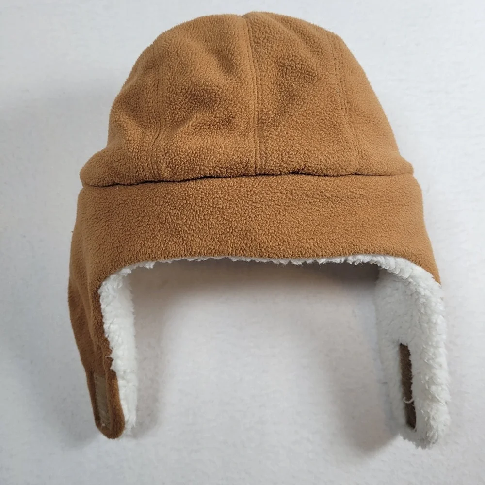 Carhartt Hat Infant Toddler Brown Faux‎ Fleece-Lined Ear Flap Child's Trapper